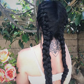 Solid Color Braided Synthetic Lace Front Wig-Everyday Wigs